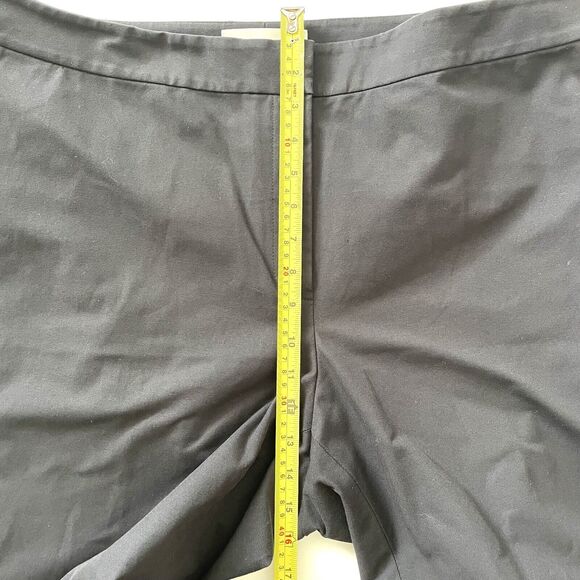 Lafayette 148 New York Cropped Tapered Black Pants Side Elastic Waist - Picture 8 of 15